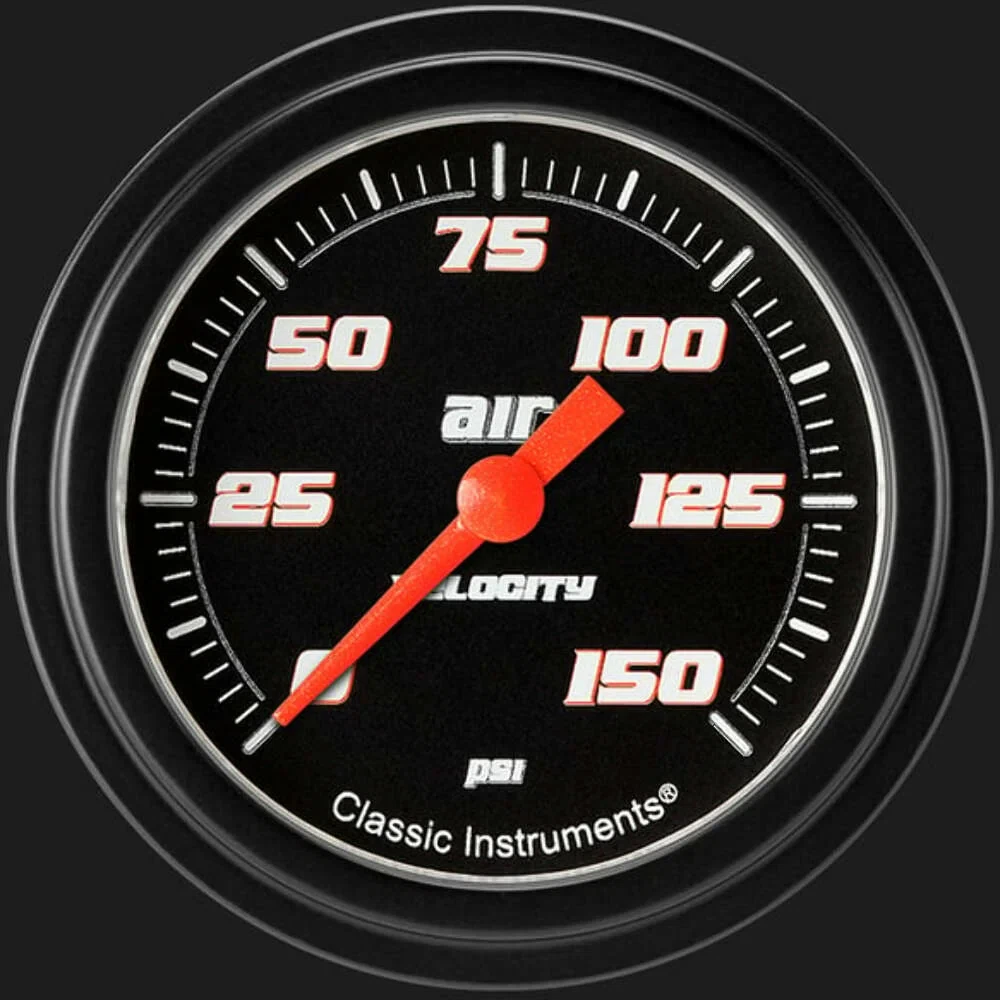 Velocity Black 2 5_8_ Air Pressure Gauge VS318BBLF